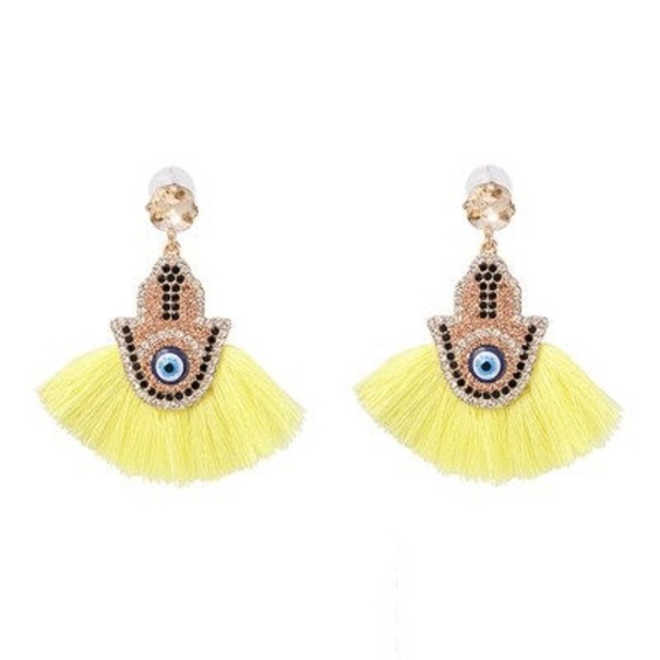 Boucles d'oreilles pendantes pour femmes avec frange G1411 33
