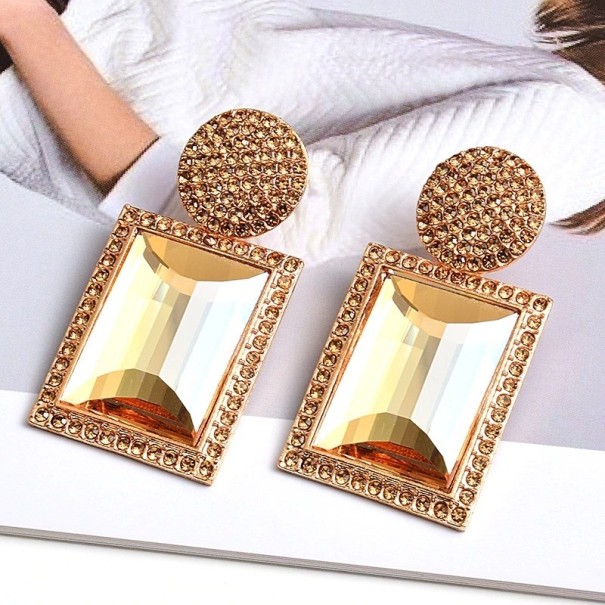 Boucles d'oreilles pendantes pour femmes avec zircon 9