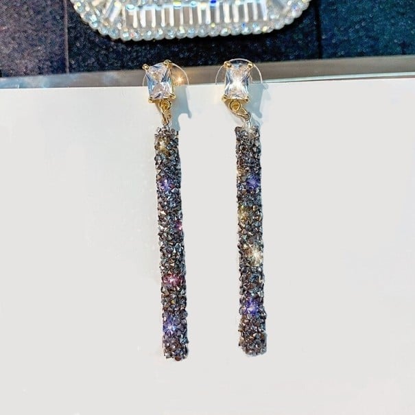 Boucles d'oreilles pendantes pour femmes avec zircon 1