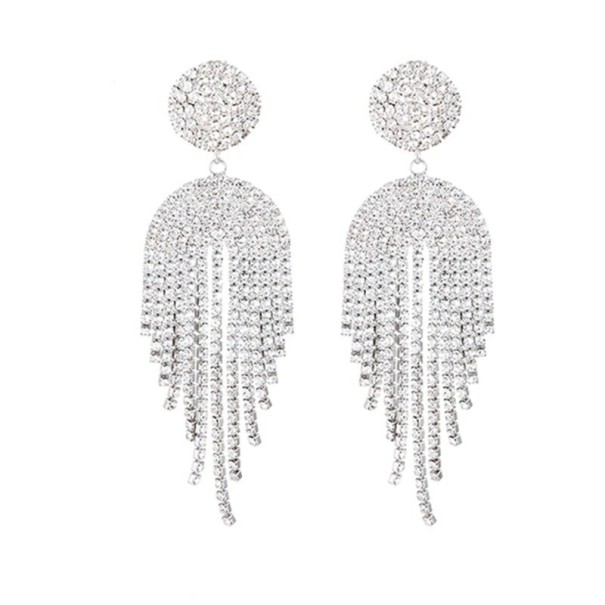 Boucles d'oreilles pendantes pour femmes avec zircon 1