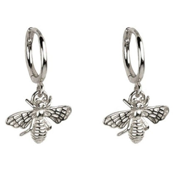 Kvinnors bee dangle örhängen silver