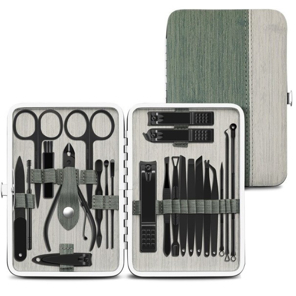 23 Piece Manicure and Pedicure Set green