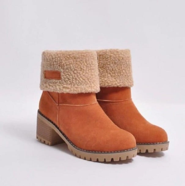 Botas de Inverno para Senhora com Salto J834 laranja 42