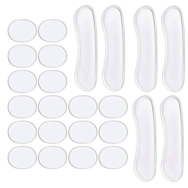 24 buc Tlumițe pentru tobe 3,3x2,5 cm și 10x2,5 cm Pad-uri din gel de silicon pentru tonuri clare Reducerea tonurilor alicvotice transparent