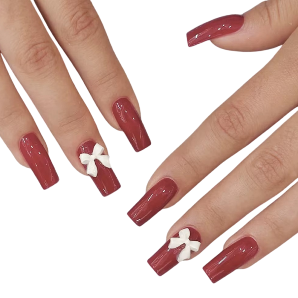 24 pcs Square Artificial Nails for Women and Girls DIY Manicure Long-Lasting Elegant Tips with Glue and File Home and Salon Application 1