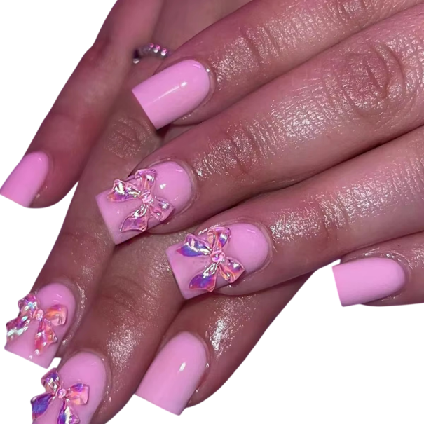 24 pcs Square Artificial Nails for Women and Girls Long-lasting DIY Manicure Tips with Glue Elegant for Home and Professional Use 1