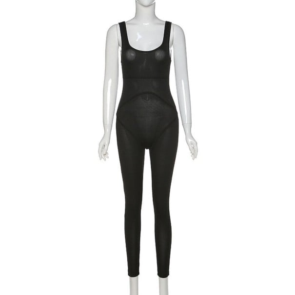 Fitness jumpsuit för kvinnor A2056 svart S