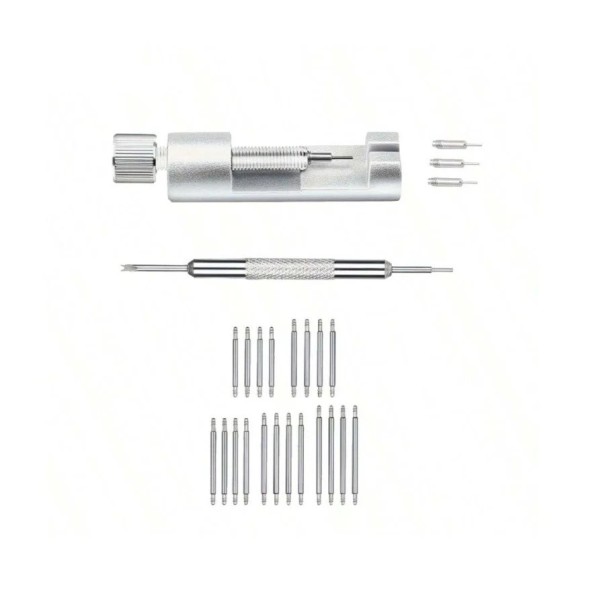 25 peças conjunto de ferramentas para relógios Conjunto de braceletes e pinos com removedor e acessórios para a troca de braceletes de relógio 1