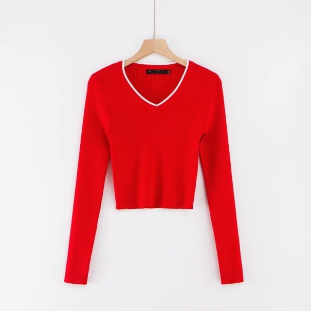 Suéter corto de mujer rojo S