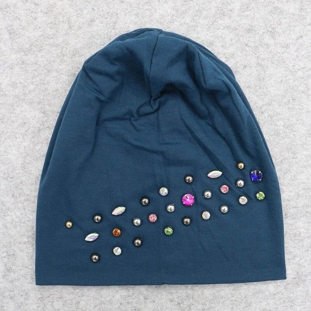 Dammössa med strass mörkblå
