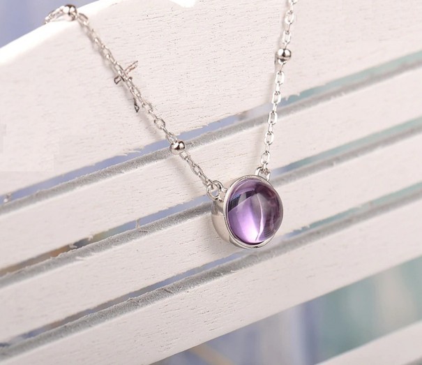 Damhalsband med ametist G595 1
