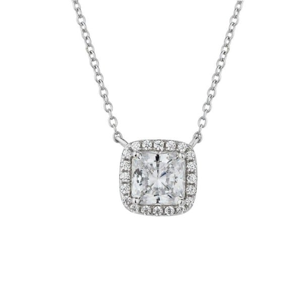 Damen-Halskette mit Anhänger D825 weiß