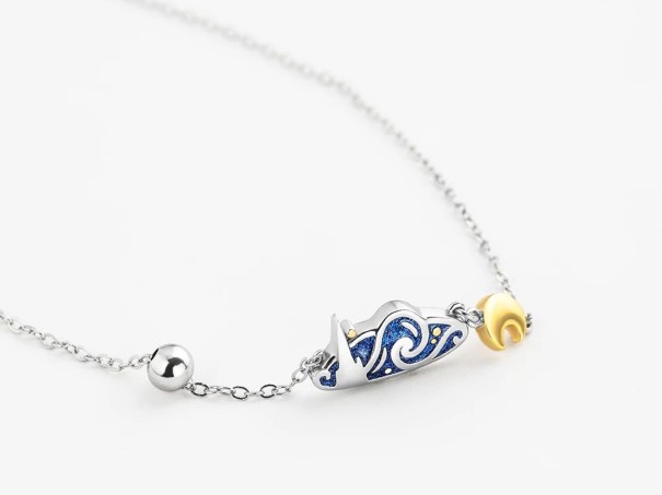 Damhalsband med himmelshänge 1