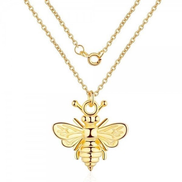 Damhalsband med ett bi G629 guld