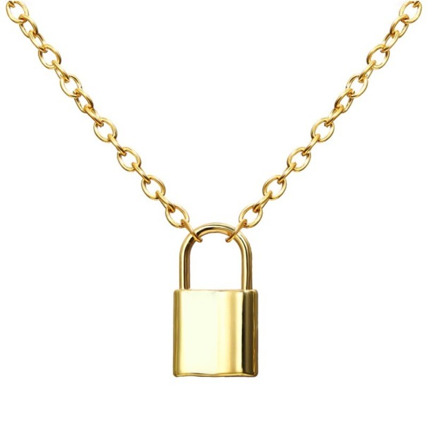 Damhalsband med lås D54 guld