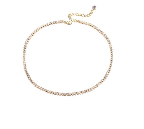 Damhalsband med zirkoner D269 1