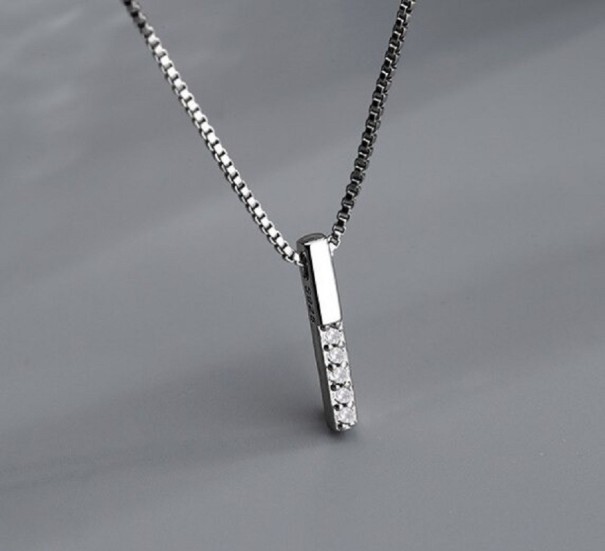 Damhalsband med zirkoner D45 silver