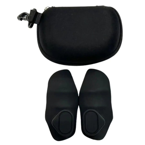 2er Set elastische Fingertrainer 9,1 x 4,3 x 2 cm Waben-PVC mit Schutzhülle Grifftrainer und Handrehabilitation schwarz