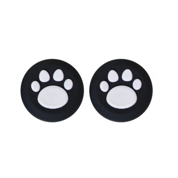 2er Set Silikon-Controller-Griffabdeckungen mit Pfotenmotiv für PS5 PS4 Xbox Series XS Xbox One 360 Elite schwarz