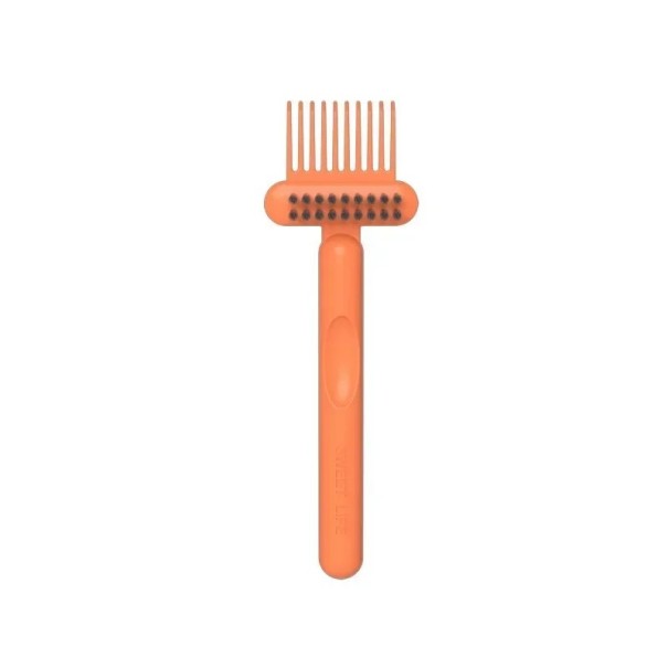2in1 Kamm- und Bürstenreiniger 17 x 5,5 cm Mini-Bürste zur Entfernung von Haaren und Staub Reinigungswerkzeug für Salon und Haushalt orange