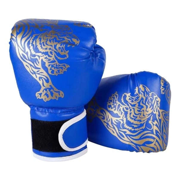 2ks dětské boxerské tréninkové rukavice 200x130x100 mm Prodyšné PU kožené rukavice MMA Muay Thai karate sparring sanda bojové sporty modrá