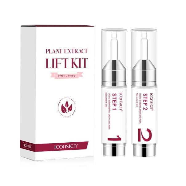 2x 5 ml Sada profissional de laminagem de pestanas e sobrancelhas Kit de Lifting de Pestanas e Sobrancelhas em Dois Passos Extrato de Plantas 1