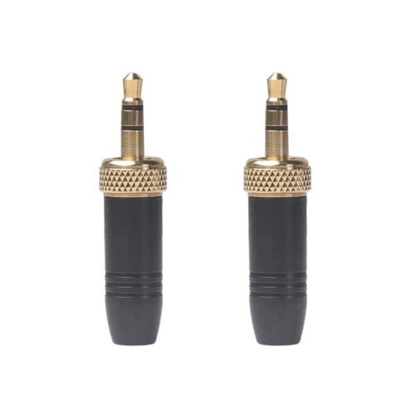3,5 mm jack-ende 2 stk. sort