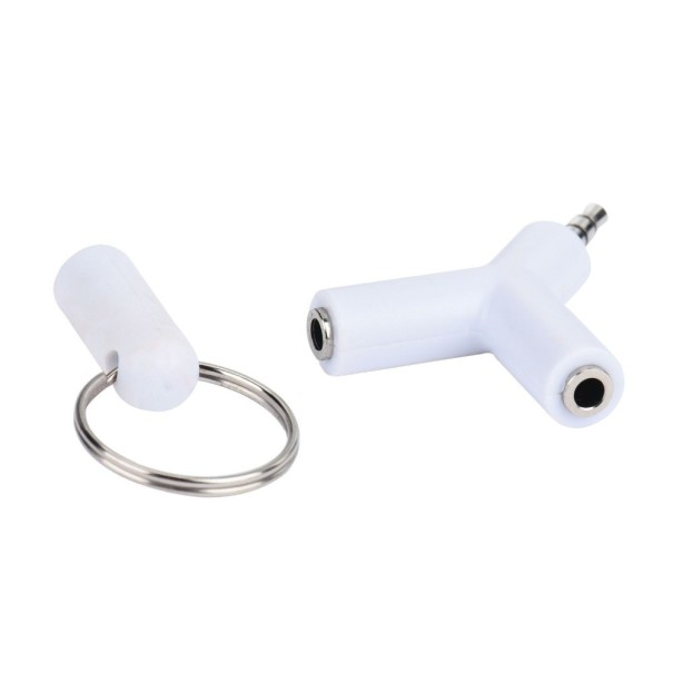 3,5 mm jack-splitter A1342 hvid