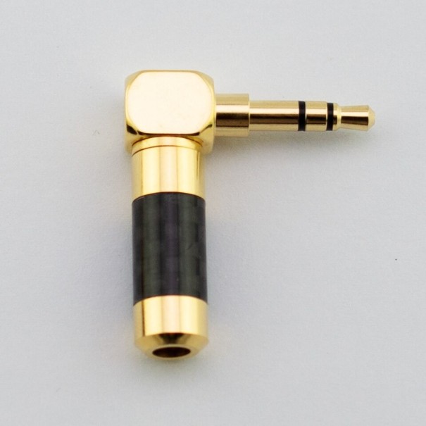 3,5-mm-Klinkenstecker K1069 mit gebogenem Ende golden