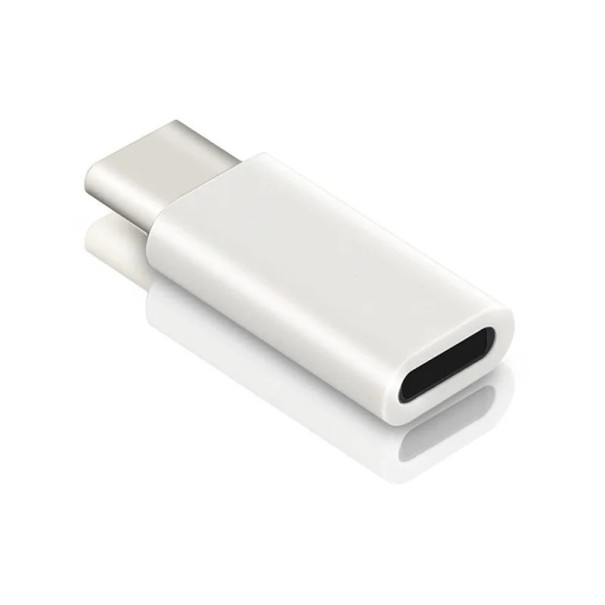 3 darabos Lightning - USB-C adapter készlet Töltés és adatátvitel C típusú csatlakozó iPhone és iPad készülékekhez Fehér vagy fekete kivitelben fehér