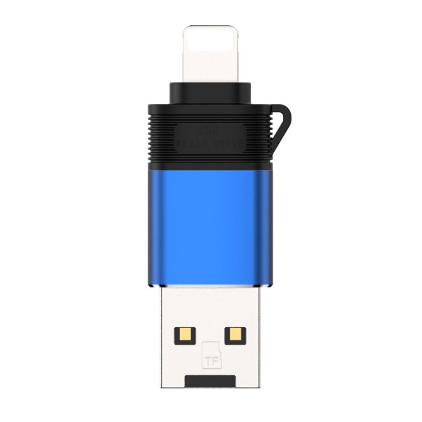 3-in-1 geheugenkaartlezer blauw