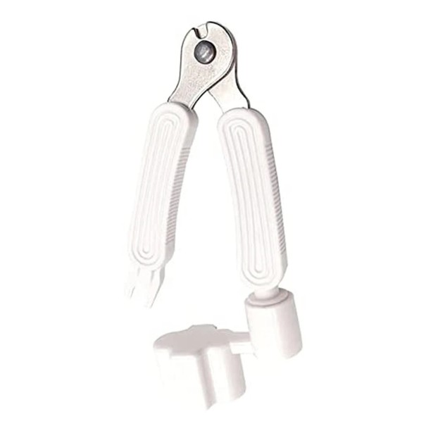 3-in-1 String Winder String Cutter and Pin Puller for Guitar Universal Tool for String Replacement ABS Plastic white