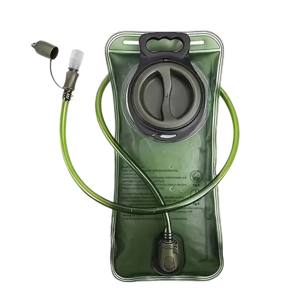 3 L Water Bladder with Quick Release One Click Leakproof Hydration System for Mountain Backpack Hiking Camping Outdoor Gear army green