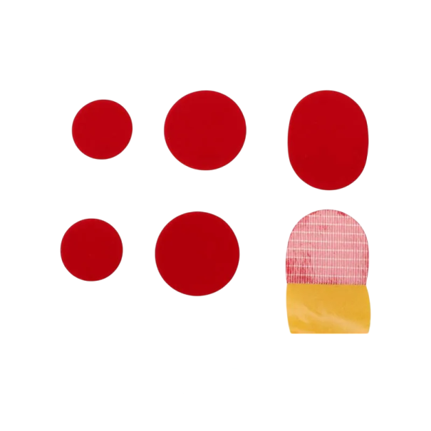 3 Paar selbstklebende Schuhreparaturflicken aus Mikrofaserleder 3x3 cm, 4x4 cm, 4x5 cm Schwarze Flicken für Risse und beschädigte Schuhoberflächen rot