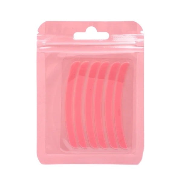 3 pár puha szilikon szempillaforgatók 6 cm Szempillák laminálása puha szilikon betétek 6 db rózsaszín