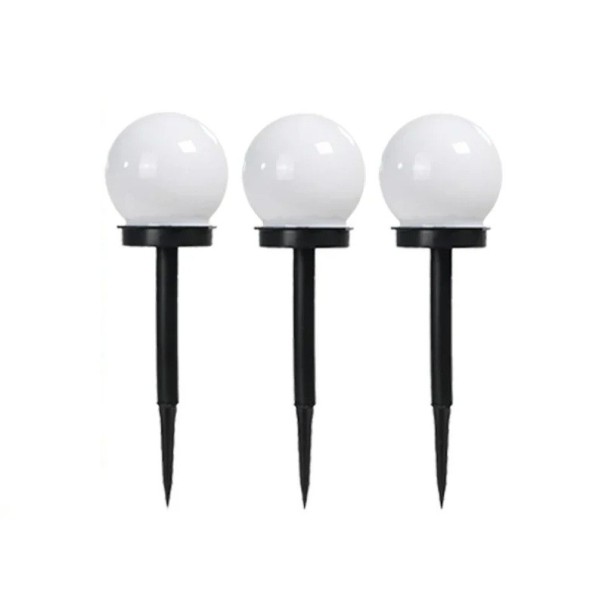 3 pcs Lumière LED Solaire Éclairage de Jardin d'Extérieur Ampoule Blanche Lumières Solaires Étanches Décoration pour Pelouse, Chemin, Cour, Terrasse 1
