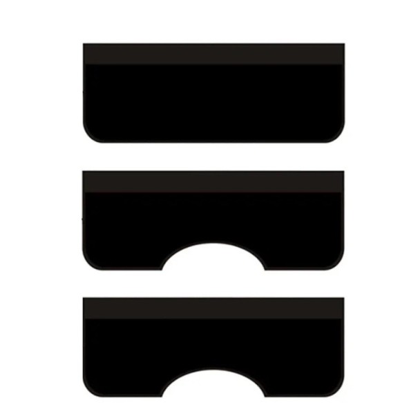 3 pcs Magnetic Protective Mat for Car Wing Cover 110 x 45 cm Universal Bodywork Protection black