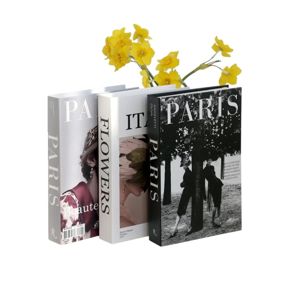 3 unid. Livros decorativos falsos Não abertos Decorações para a casa Design moderno e elegante para a sala de estar mesa de apoio 1