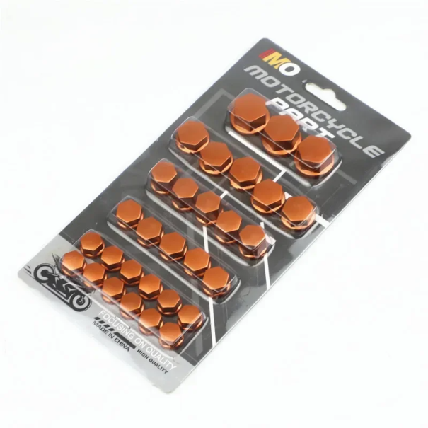 30 buc capace colorate pentru piulițe de motocicletă 1,4/1,2/1/0,8 cm capace decorative pentru protecție șuruburi accesorii de tuning pentru modificarea roților portocale