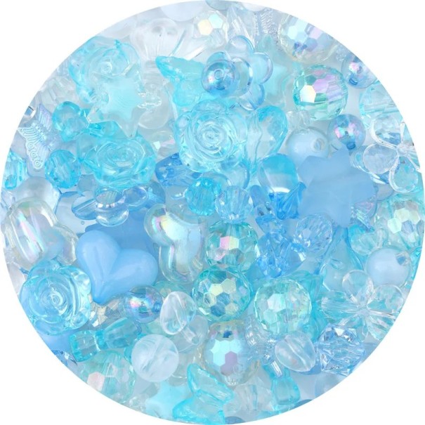 30 g barokke acryl kralen Acryl Decoratieve kralen voor het maken van sieraden armbanden kettingen hangers Creatie van decoraties Kralenwerk blauw