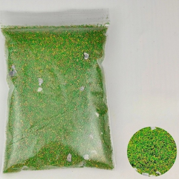 30 g Mallinnusruohosekoite kivillä 12,7 x 8,1 cm Koristeellinen maaperän ja kasvillisuuden seos dioraamaan mallimaisemaa varten vihreä