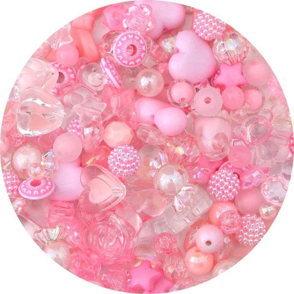 30 g perle acriliche barocche Perle decorative in acrilico per la creazione di gioielli bracciali collane ciondoli Creazione di decorazioni Perline rosa