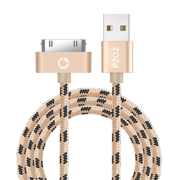 30-pinowy kabel USB / Apple do transmisji danych złoto 2 m
