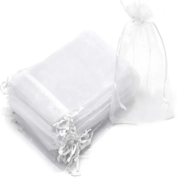 30 pz Sacchetto in rete per frutta contro gli insetti 15x20 cm Sacchetto protettivo per frutti Copertura da giardino per frutta e verdura Imballaggio riutilizzabile bianco