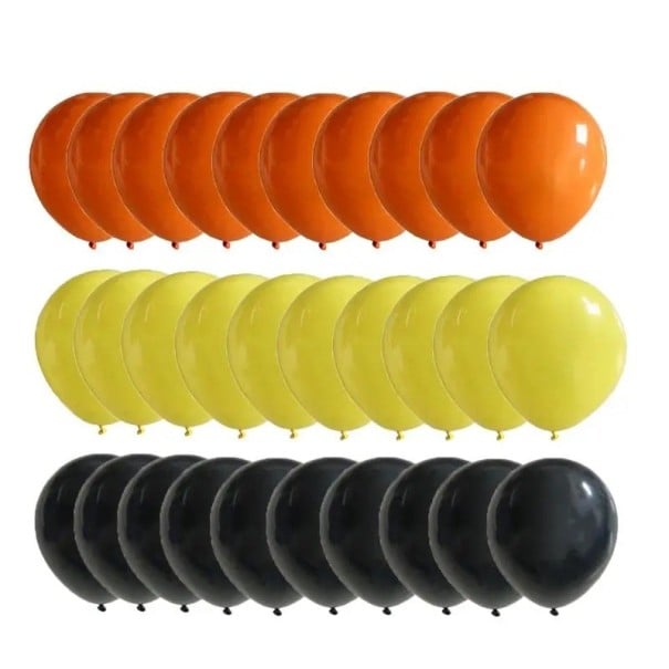 30 unidades Balões de Látex Unicolores Laranja Amarelo Preto Decoração de Festa para Aniversários Celebrações Casamentos Decoração de Interiores 1