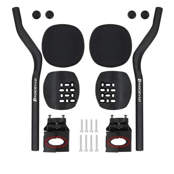 30° Verlengstukken voor AERO Sturen Set met Beugels en Onderleggers Zwart Accessoires voor Hometrainer met Montagekit 1