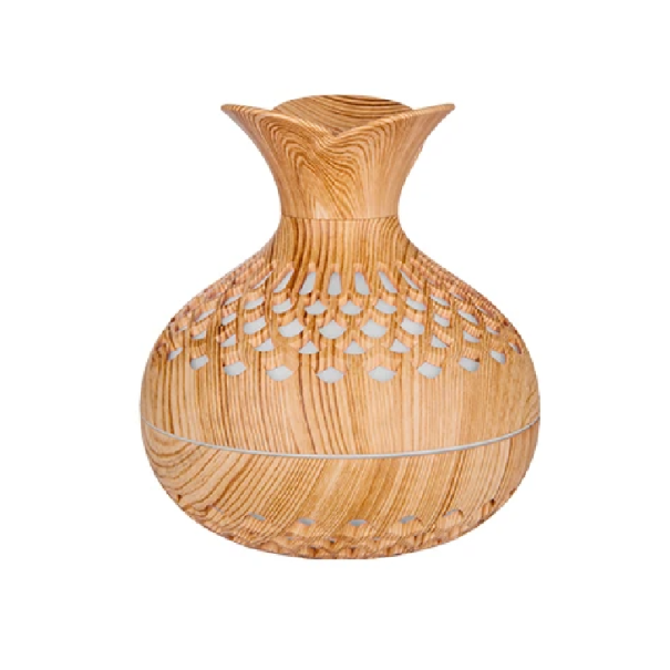 300ml luchtbevochtiger met houtdecor USB aroma diffuser 2,5W DC5V ultrasone verstuiver 300-450ml voor thuis bruin