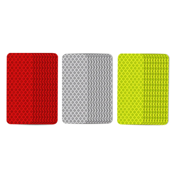 30er Set reflektierende Fahrradaufkleber 30x80 mm Farbmix Rahmenreflektoren Sicherheitsreflektoren für Fahrradrahmen Nachtsichtbarkeit Fahren 1