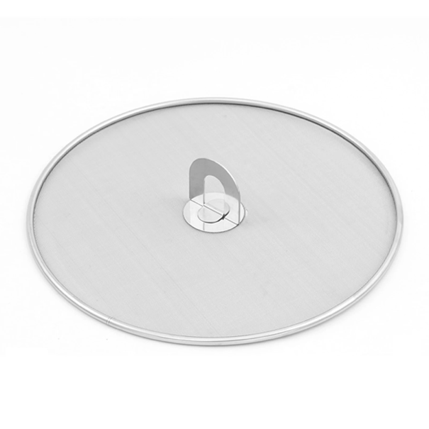 33 cm Stainless Steel Splatter Guard Lid Frying Cover Fine Steel Mesh Kitchen Utensil 1