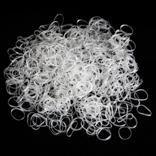 350 piezas de bandas de goma transparentes 1